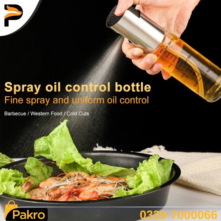 Stainless Steel Glass Oil Spray Bottle Golden Pump for Oil Control