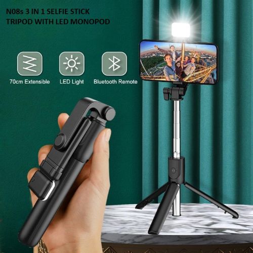 3 IN 1 R1S Wireless Selfie Stick And Tripod Stand