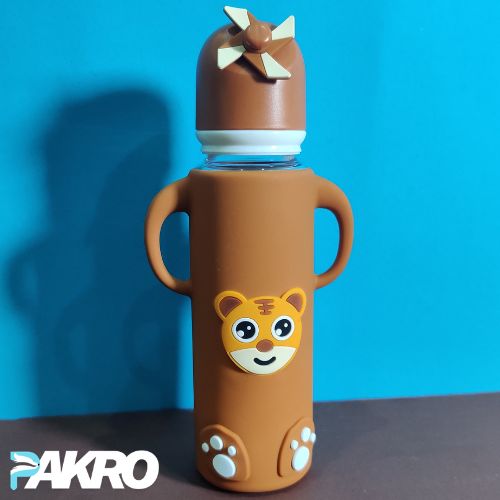 Baby Glass Feeding Bottle With Silicone Cover 240ml