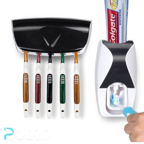 Automatic Toothpaste Dispenser & Brush Holder Set