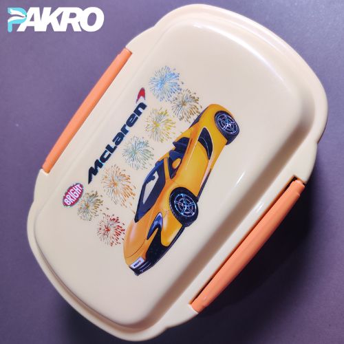 Bright Lunch Box Beautiful Printed With Inner Box + Fork