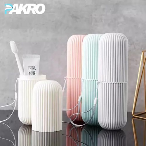 Portable Toothbrush Holder Case Toothpaste Storage Cup