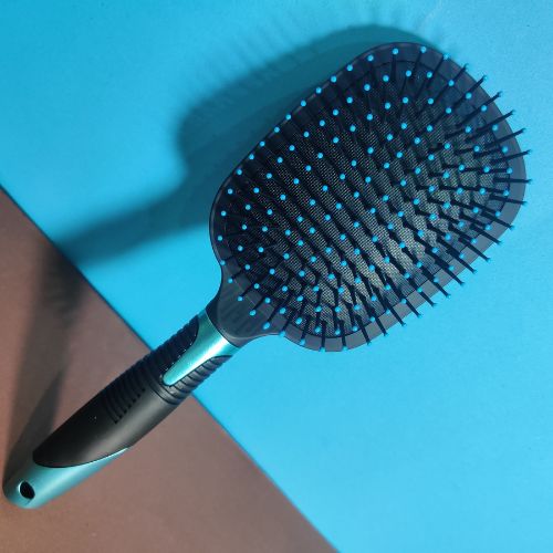 Hair Brush, Paddle Brush with Cushion Base, Soft Nylon Bristles With Ball Tipped