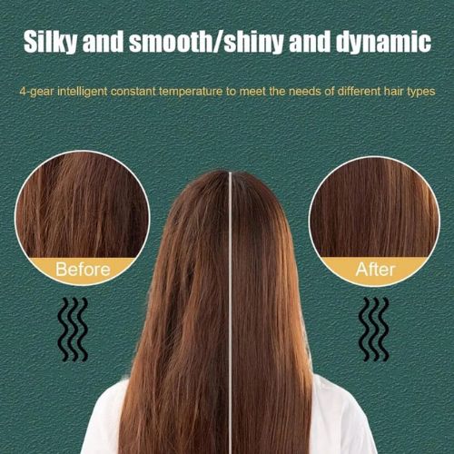 2 In 1 Electric Hair Straightener Brush Curling Comb