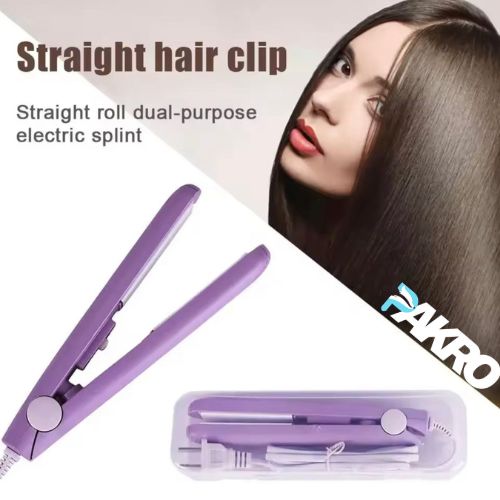 Portable Electric Hair Straightener - Mini Hair Curling Iron Machine