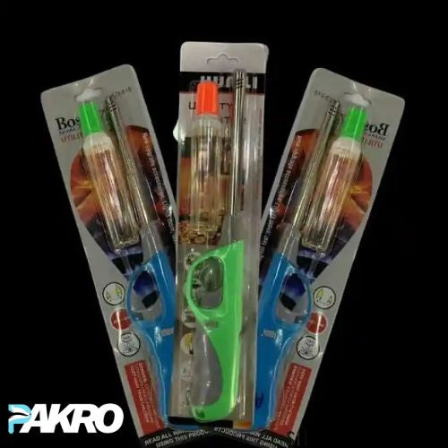 Three packages of Bostitch sewing machine needles with green and orange tips on a black background, featuring the Akro brand.