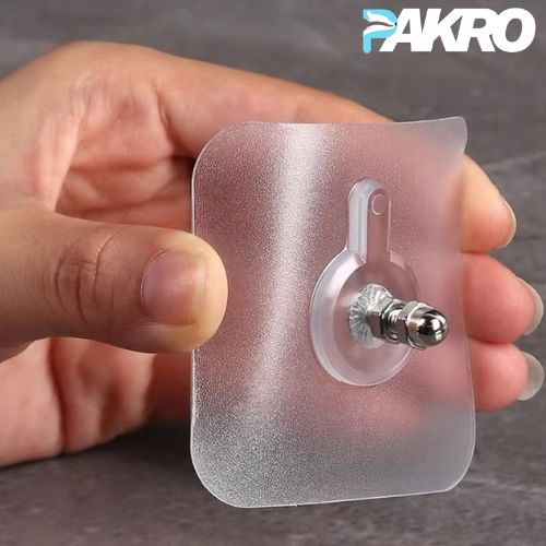 Transparent Self-Adhesive Wall Hooks Sticker - Pack Of 10