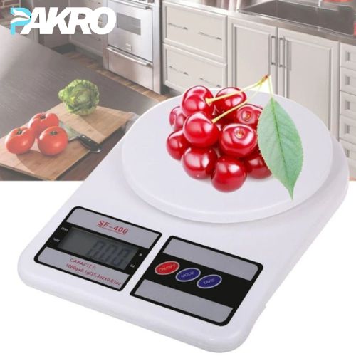 Digital Kitchen Weighing Scale 0.1 Gram To 10 Kg Portable Weighting Machine - Digital kitchen scale with cherries on a kitchen counter