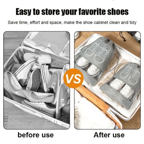 Shoe Storage Bag - Closet Organizer Non-Woven Travel Bag