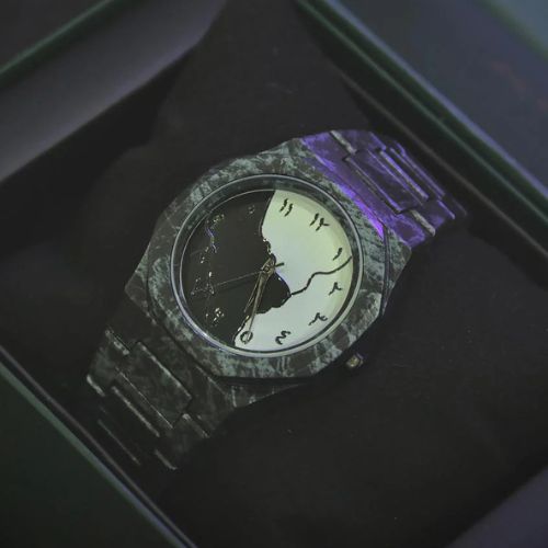 New Black Marble Arabic Aura Unisex Watch