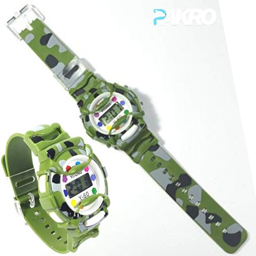 Army Military Strap Digital Sports Watch for Kids