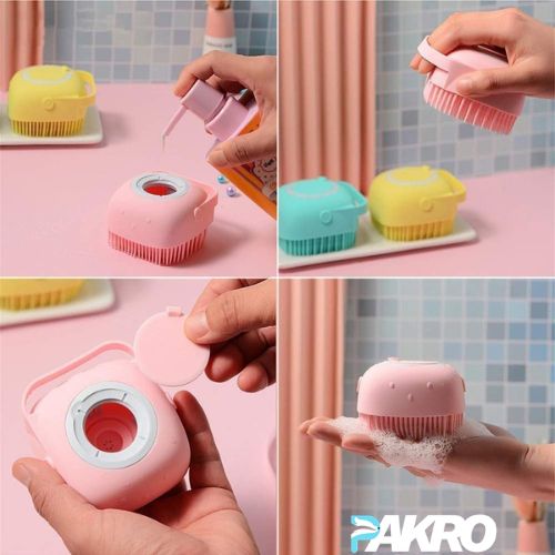 Silicone Bath Body Brush | Exfoliating Scrub with Soap Dispenser