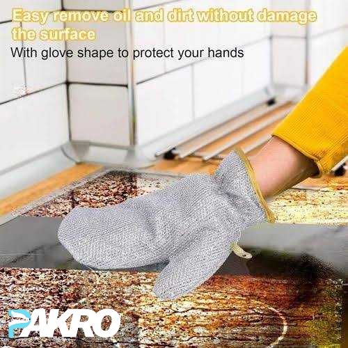 Steel Wire Water Proof Dishwashing Glove - Multipurpose Anti Swiss Cleaning Rag