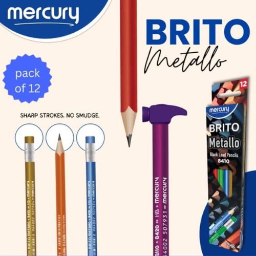 Mercury Brito Metallo Lead Pencil – Ideal for School, Office & Drawing