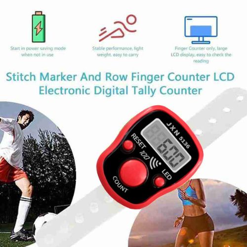 Large Digital Tasbeeh Light Counter With Hand Ring Finger Tally