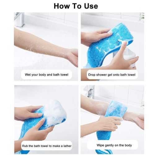 Silicone Back Scrubber Bath Belts – for Deep Cleansing & Smooth Skin