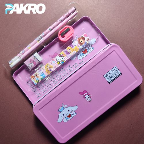 7 in 1 Premium Stationary Metal Pencil Box for Kids