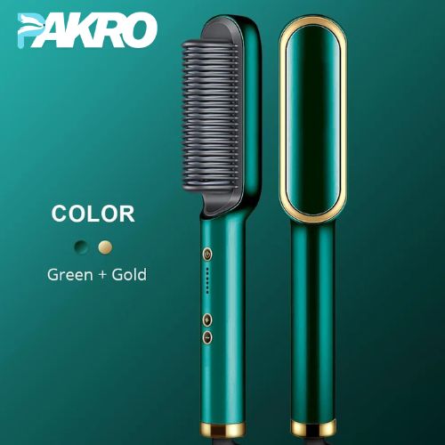 2 In 1 Electric Hair Straightener Brush Curling Comb