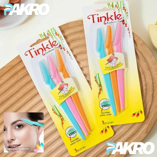 3 in 1 Pack - Tinkle Razor Eyebrow & Face Hair Removal & Shaper
