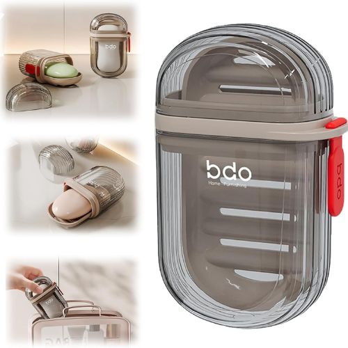 Portable Travel Soap Case with Magnetic Slide Lock