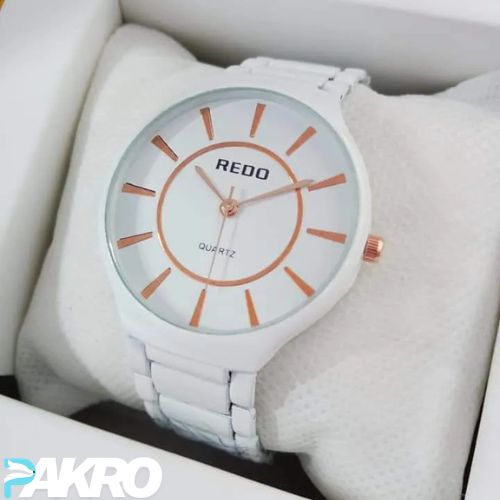 Ceramic Round Steeliness Steel Best Unisex Watch - Black & White