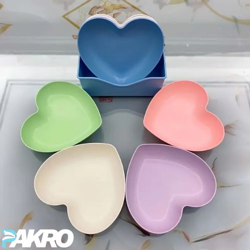 Heart Shape Plate 10 Pcs Set – Elegant Plates for Special Occasions & Daily Use