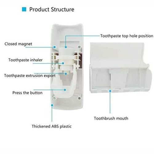 Automatic Toothpaste Dispenser & Brush Holder Set