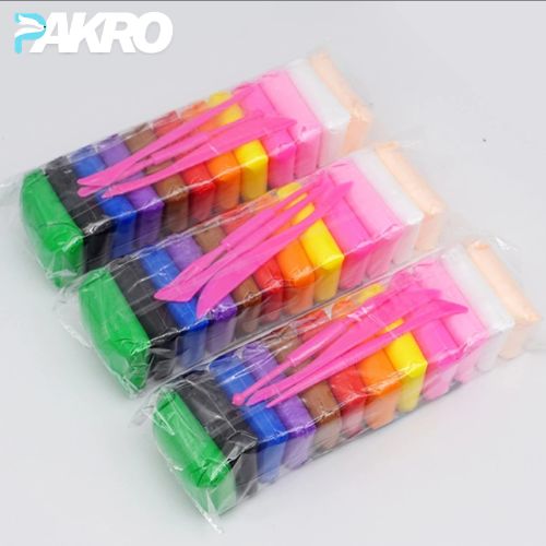 Pack of 12 foamic Air Dry Polymer Clay for Kids and babies