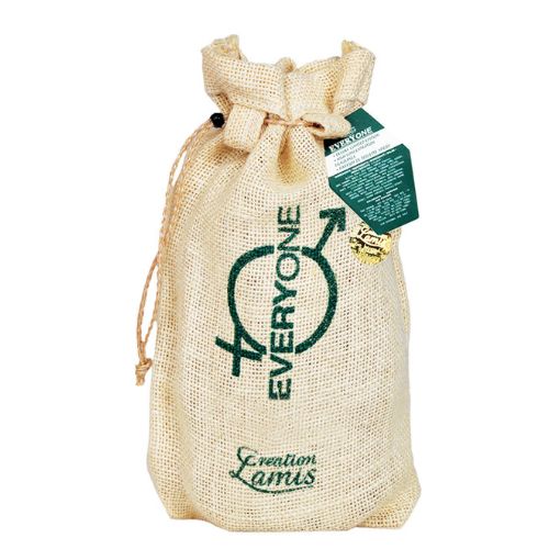 Jute bag with 'Creation Lamis' branding on a white background