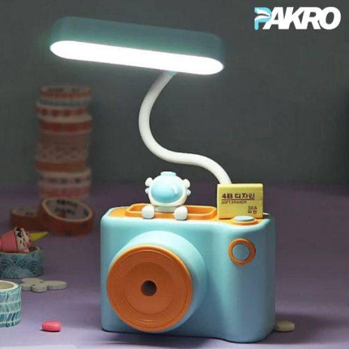 3-in-1 Camera Design Desk Lamp with Pen Holder and Pencil Sharpener