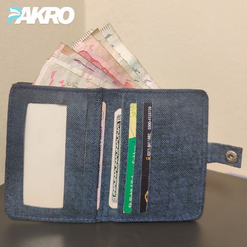 Slim Cash & Card Holder Wallet for Men and Boys With Button