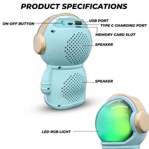 Radar X808 Wireless Stereo Woofer Bass Bluetooth Speaker