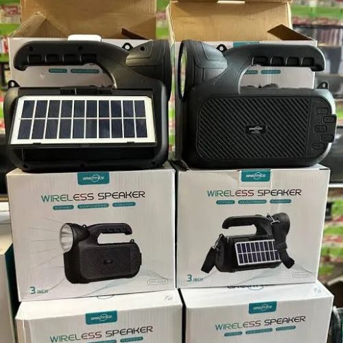 Gts-2068 - 3 Inch Solar Portable Speaker With Led Torch Light