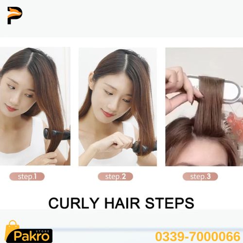 Hair Straightener Brush - Ionic Ceramic Hot Comb LED Display 3 Heat Levels