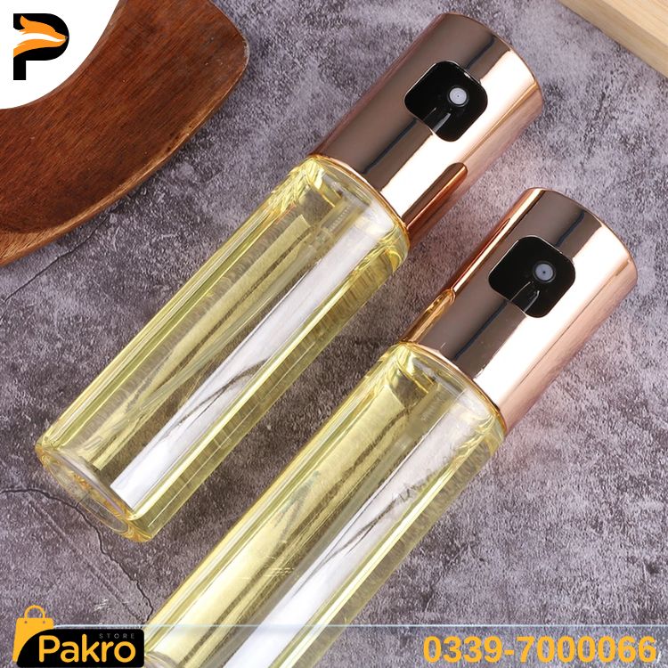 Stainless Steel Glass Oil Spray Bottle Golden Pump for Oil Control