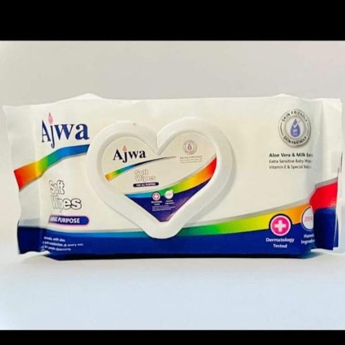 Ajwa Soft Wipes 100 Sheets - Pack of Ajwa soft wipes on a white background