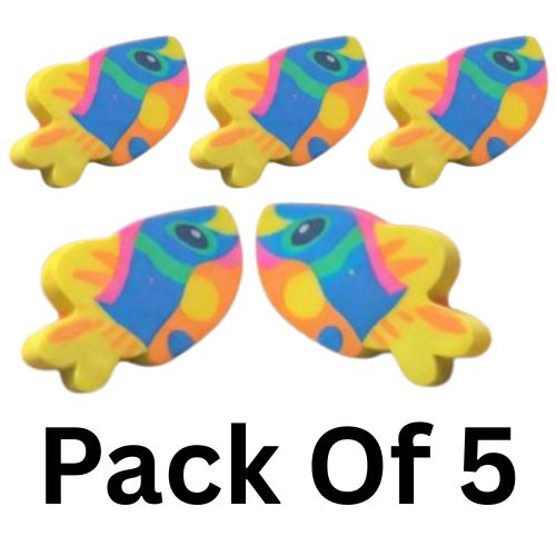 5 in 1 Food Eraser Creative Fish Cartoon Eraser Children's Gift