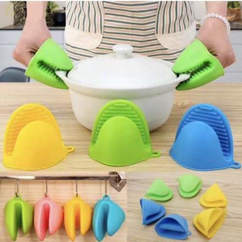 Pair of Silicone Hot Pot Holder Cooking Finger Protector