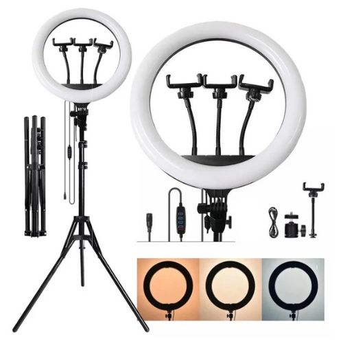 Ring Light 36CM LED Kit [ Plastic ] with 7.5ft Tripod Stand