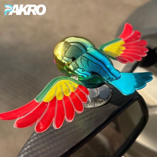 Colorful Bird Motorcycle & Car Ornament Waving Wings Flying