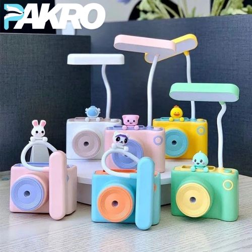 3-in-1 Camera Design Desk Lamp with Pen Holder and Pencil Sharpener