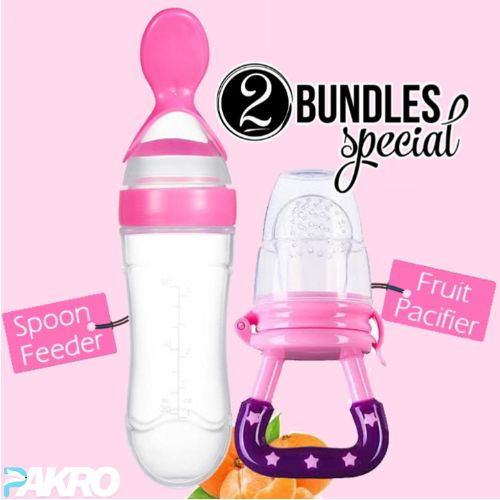 Silicone Pacifier And Feeding Spoon Set