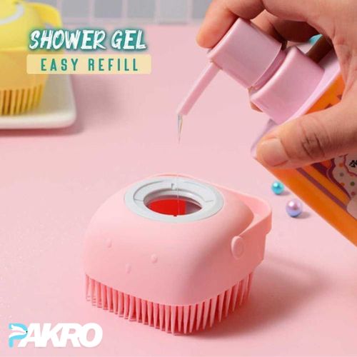 Silicone Bath Body Brush | Exfoliating Scrub with Soap Dispenser