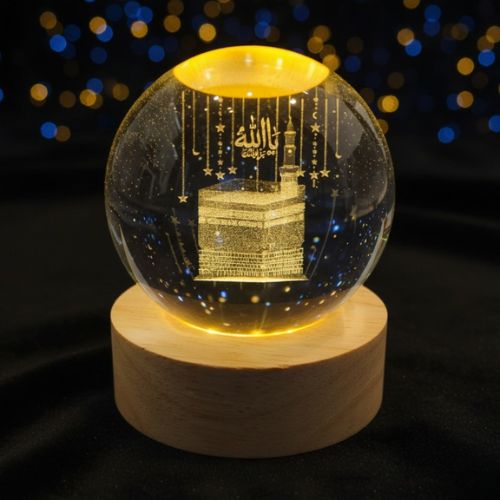 Crystal Ball 3D Arabic Night Lamp – Islamic Table Light For