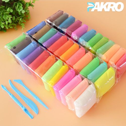 Pack of 12 foamic Air Dry Polymer Clay for Kids and babies