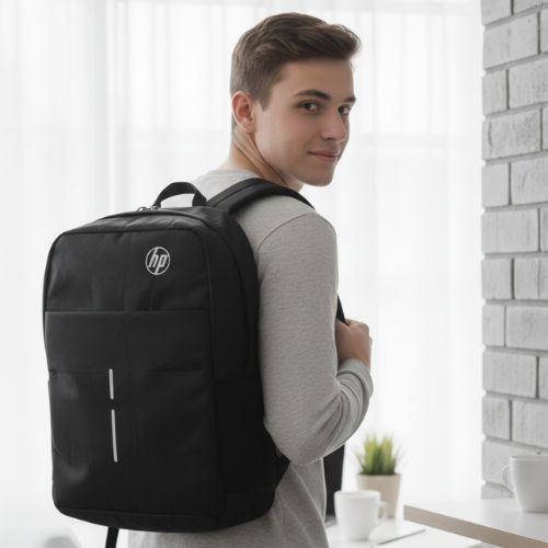 HP Lightweight Water Resistant Laptop Backpack Black Durable Quality