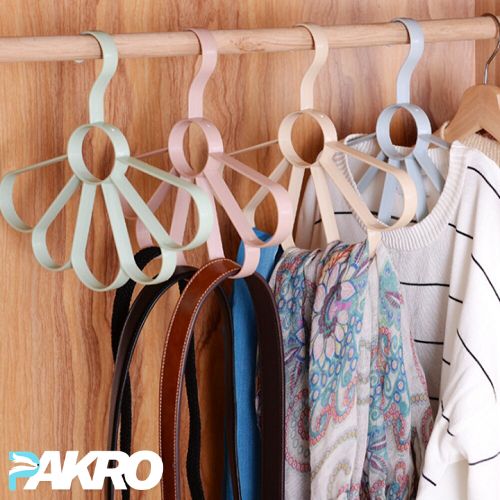 Scarf Hanger Organizer – Petal Shape for Scarves, Shawls, Ties & Belts