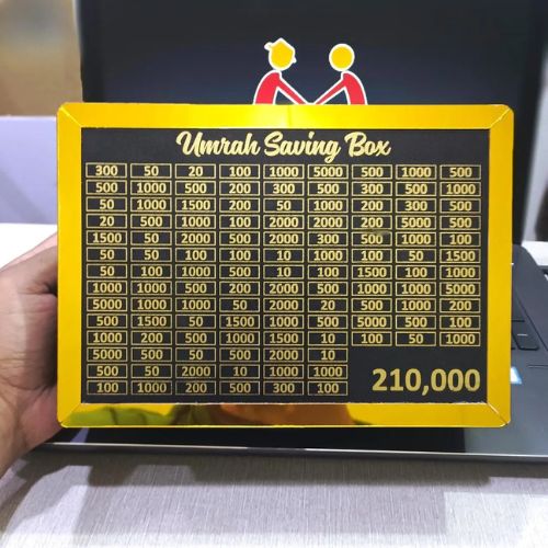 Umrah Saving Box Golden Black I Umrah Box I Umrah Gift Box