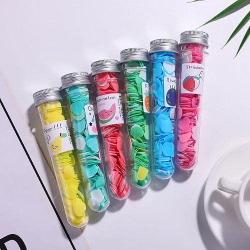 100 PCS Disposable Flower Paper Soap with Portable Tube  – Travel Sheets