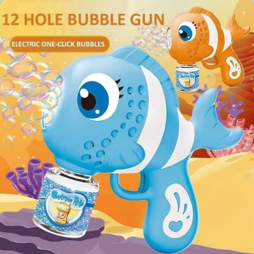 Fish Bubble Gun – Automatic Bubble Blower with Lights & Sounds